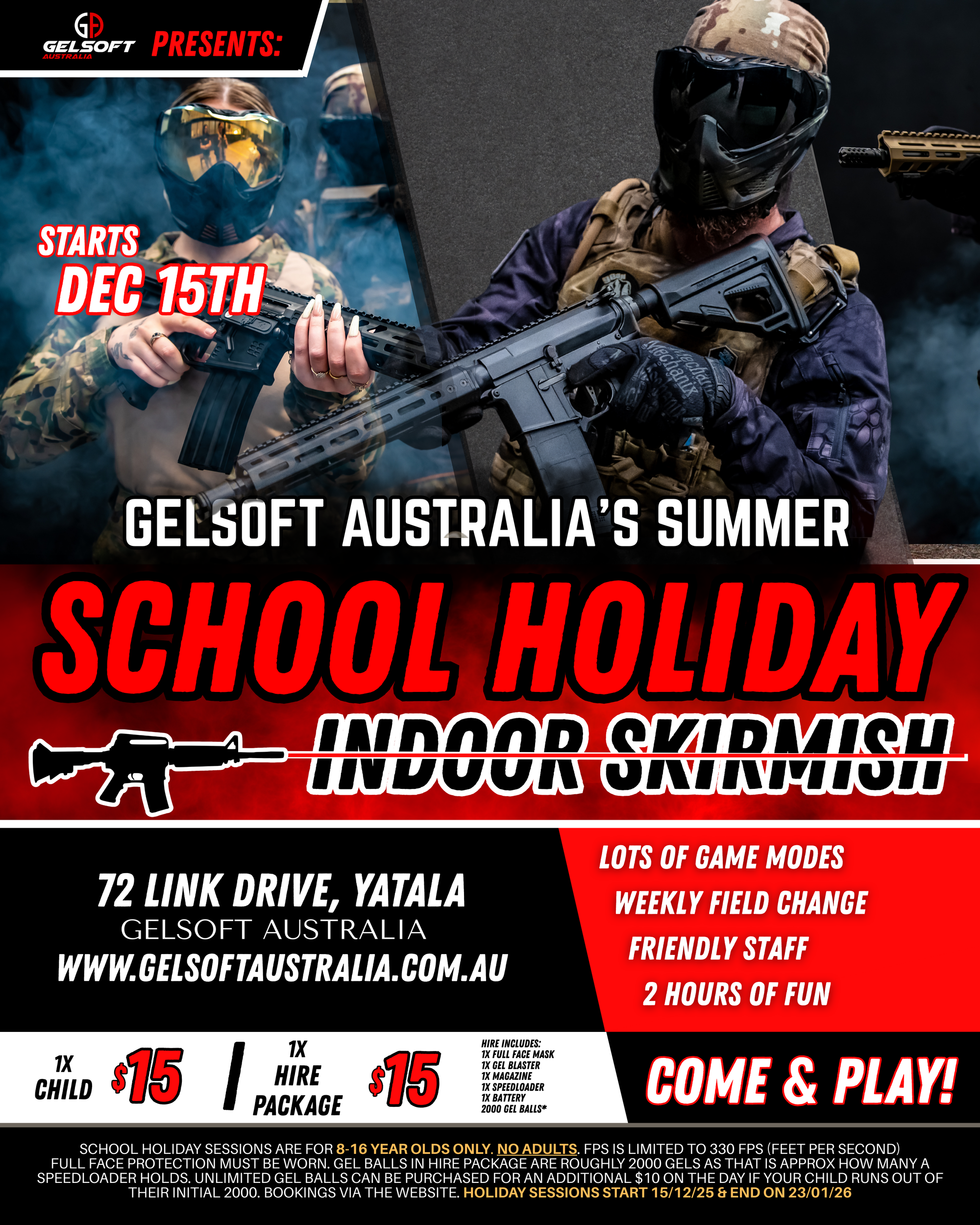 *KIDS ONLY* School Holiday Sessions - CQB Field (Juniors)
